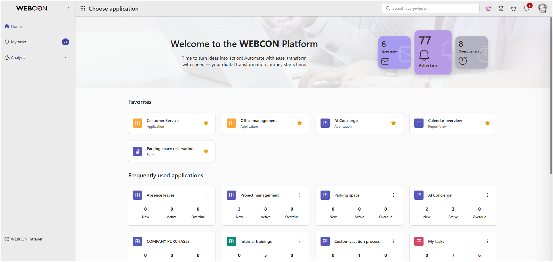 Portal home page