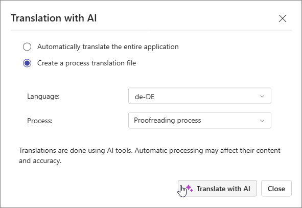 AI translations