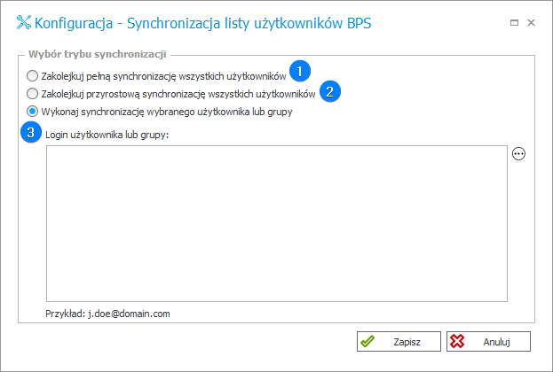 Synchronizacja listy użytkowników